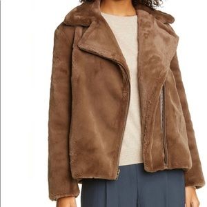 Vince faux-fur moto jacket
